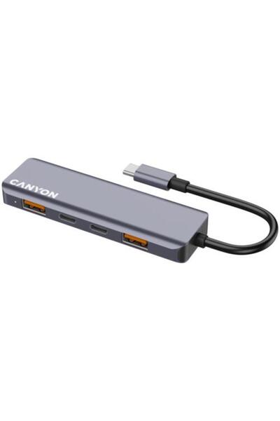 CANYON hub DS-18 5 în 1 USB-C Gri