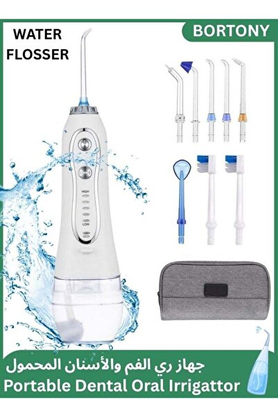 TheMohrim خيط تنظيف الأسنان المائي اللاسلكي، جهاز ري فموي محمول للأسنان والتقويم