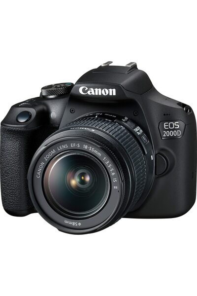 Canon Aparat foto DSLR EOS 2000D,24.1 MP, Negru + Obiectiv EF-S 18-55mm IS II