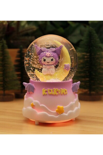 HEDİYEBİZİZ KUROMİ Işıklı ve Müzikli Kar Küresi Büyük Boy - A