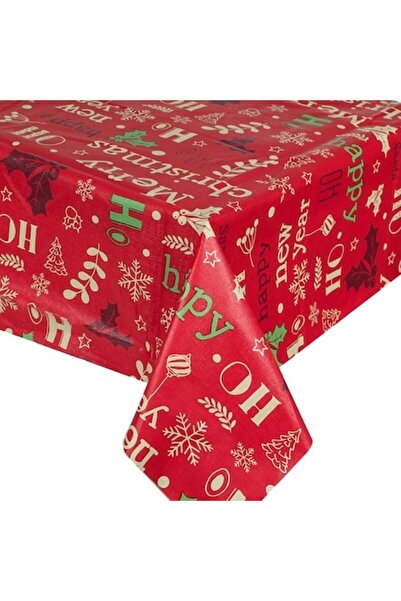 OEM Red Christmas Tablecloth with Messages 180x140 cm
