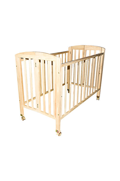 HOURS Horse 3 in 1 Portable Foldable Baby Bed in Wood or White with Transparent Mosquito Net 130 x 70