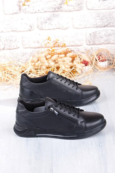 Mehmet Mete 9082 Comfortable Rubber Sole Original Genuine Leather Men's Shoes