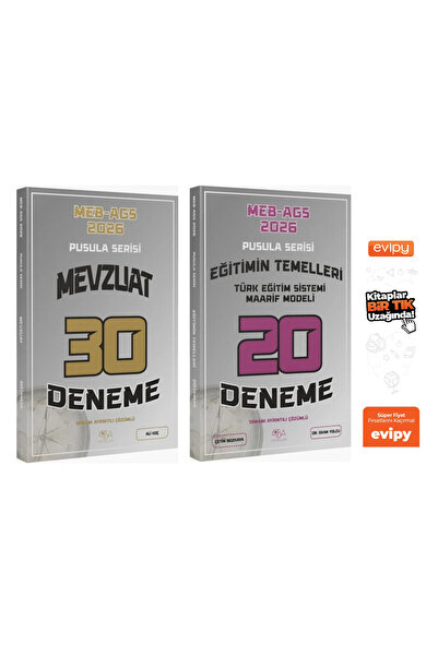 CBA Akademi 2026 MEB-AGS Mevzuat + Eğitimin Temelleri 30+20 Deneme Çözümlü 2 ...