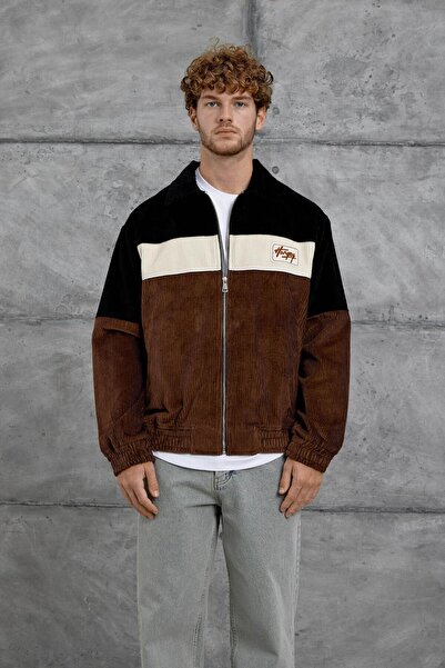 NOMARC Καφέ Nmrc Μπουφάν με Κομμάτια Βελούδου oversized