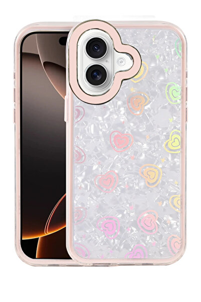 NewFace غطاء LVSQVR لهاتف آيفون 16 بنمط لومي (225447) - وردي