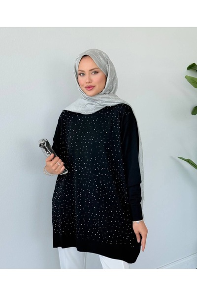 Genel Markalar Taşlı Merserize Tunik