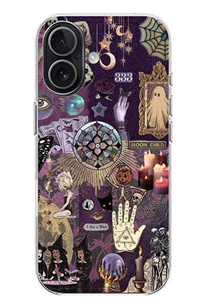 TechTree حافظة سيليكون متوافقة مع هاتف iPhone 17 من Hallowen Witchcraft Astro...