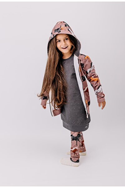 Walkiddy Yarış Atları Desenli Organik Çocuk Sweat Ceket