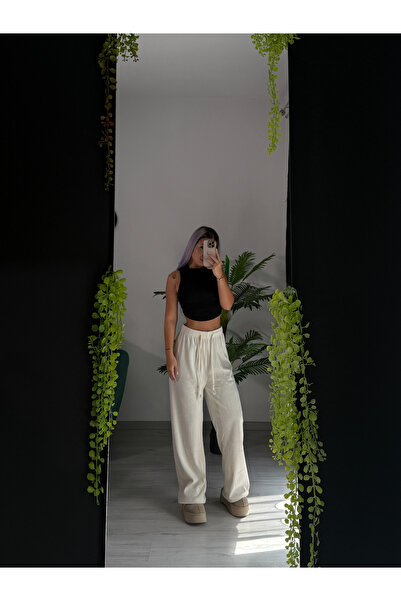 by SLA boutique Casual loose winter pants with elastic waist and adjustable drawstring