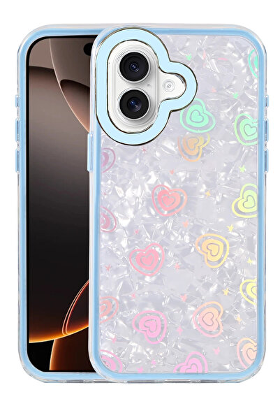 NewFace غطاء LVSQVR لهاتف آيفون 16 بنمط لومي (225452) - أزرق