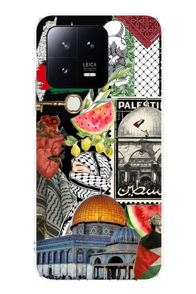 TechTree Xiaomi Mi 13 Compatible Palestine Freedom Collage Printed Silicone Case