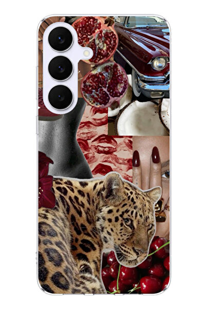 TechTree حافظة سيليكون متوافقة مع هاتف سامسونج جالاكسي S25 FE باللون الأحمر ا...