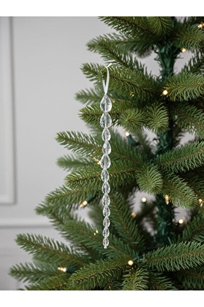 Parti Adresi Yılbaşı Ağaç Süsü Lüks Kristal Buz Dalı Zincir Dekoratif Süs 30 cm