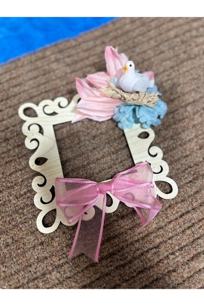 Marrone Pink Star Flower Door Mat and Socket Frame Set of Two