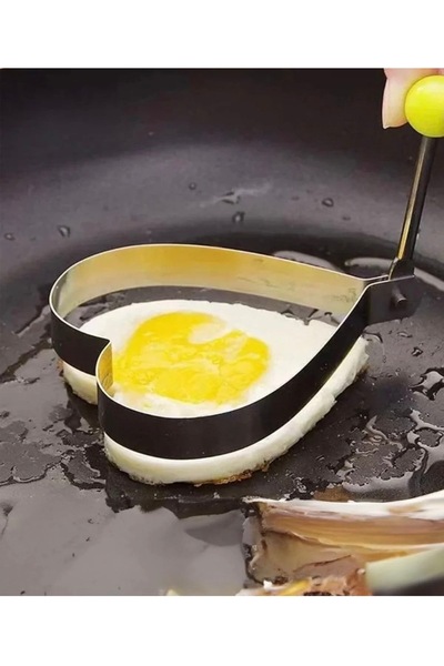 Promplus قالب كريب عجة على شكل قلب معدني