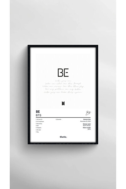 Thetic Bts - Be Album Collection Premium Spotify Poster!