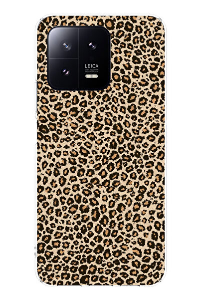 TechTree حافظة سيليكون متوافقة مع هاتف Xiaomi Mi 13 بتصميم ليوبارد مطبوع