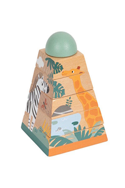 Small Foot Turn de stivuire din lemn - Safari,