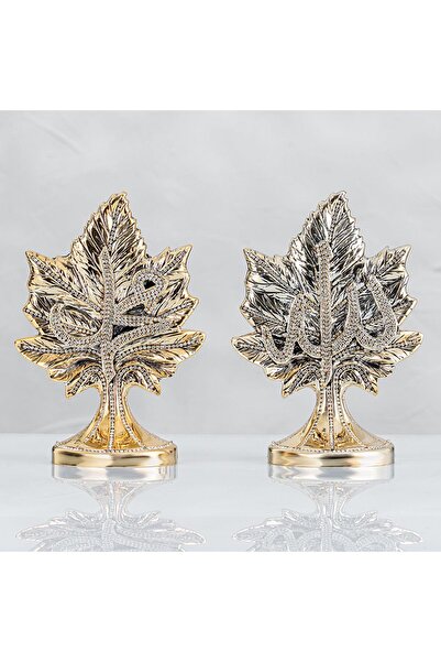 Hanlar Home Plane Leaf Lafizlar Gold 17X24 cm