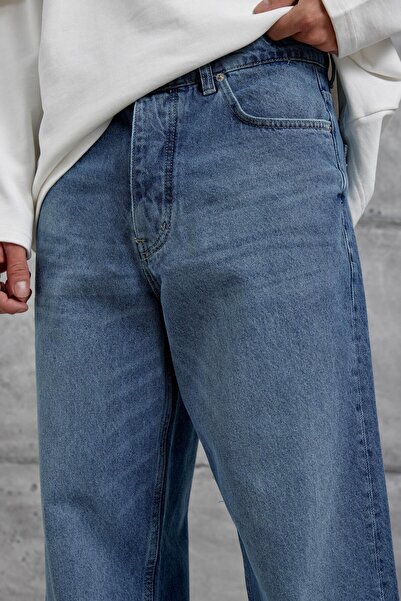 NOMARC Синій GST BAGGY ДЖИНСИ З ВИРІЗАНИМИ КОЛІНКАМИ