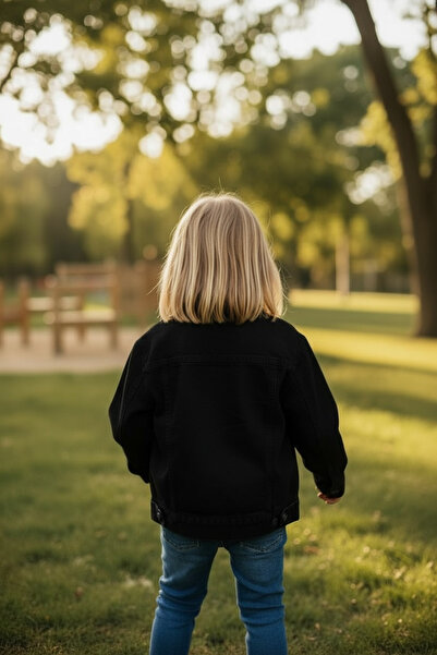 ASL GOLF CLUB Унісекс дитяча бавовняна куртка з довгими рукавами та кишенями з джинсової тканини