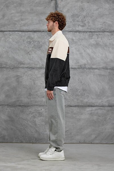 NOMARC Gray Nmrc Patchwork Velvet Oversized Jacket