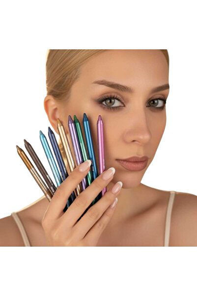 Rosse 12 Renkli Neon Yağlı Göz Kalemi Seti