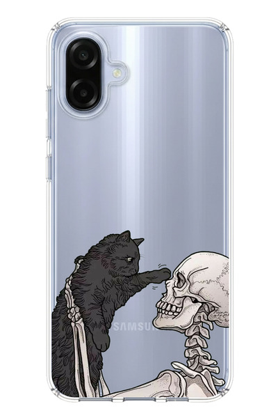 TechTree حافظة سيليكون متوافقة مع هاتف سامسونج جالاكسي A07 بتصميم هيكل عظمي و...