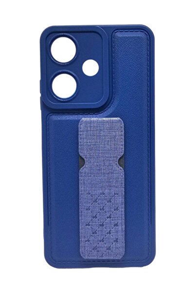 Generic Leather Back Cover With Holder For Infinix Hot 30i - Blue