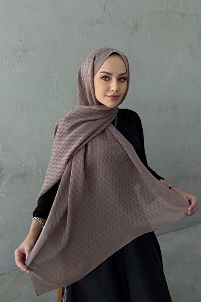 Byedauzunlar Σάλι από βαμβάκι και κασμίρ ανοιχτό μπλε βιζόν Melinna