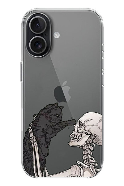 TechTree حافظة سيليكون B مطبوع متوافقة مع تصميم هيكل العظم وتصميم القط الأسود...