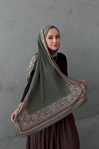 Byedauzunlar شال زيريم الأخضر المستورد ذو الرمل