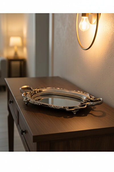 Hanlar Home Stylish Carved Gift Mirrored Classic Presentation Tray