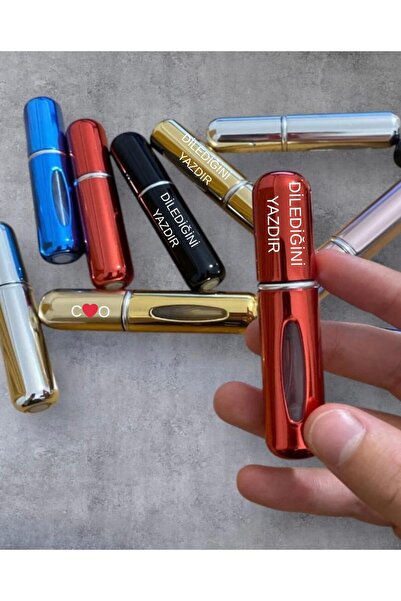 C&On Design Kişiye Özel Doldurulabilir Cep Mini Parfüm Şişesi | İsim Yazılabilir Dilediğini Yazdır HARF-İSİM