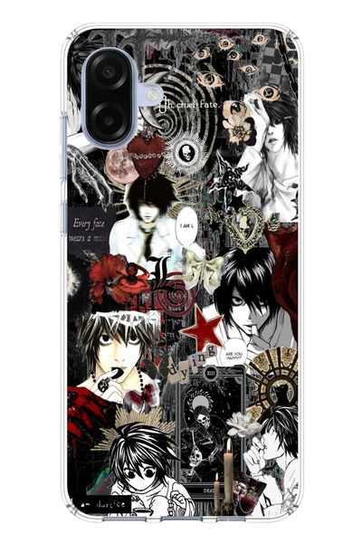 TechTree حافظة سيليكون مطبوع متوافقة مع هاتف سامسونج جالاكسي A07 بتصميم كولاج...