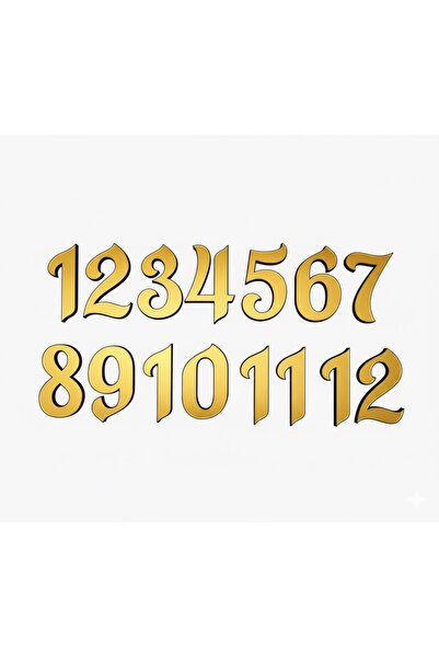 Pelince Lazer Kesim Saat Rakam Sayı Seti | Arabic Font l Ahşap MDF Hobi Malze...