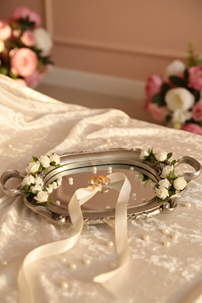 Hanlar Home Stylish Carved Gift Mirrored Classic Presentation Tray