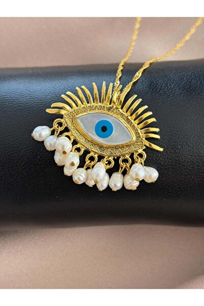 BuinJewellery İnci Sallantılı Nazar Göz Kolye