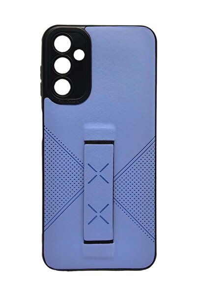 Generic Leather Back Cover With Holder For Samsung Galaxy A14 - Sky Blue