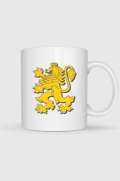 Bahriyeli Collection Coat of Arms of Bulgaria Lion Designed Mug Cup