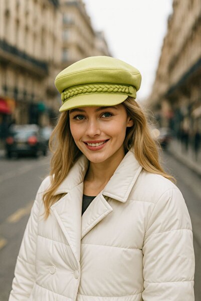 FELLMENS Light Green Women's Cap Hat with Embroidery Detail