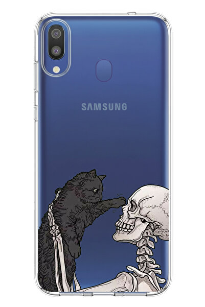 TechTree حافظة سيليكون متوافقة مع هاتف سامسونج جالاكسي M20 بتصميم هيكل عظمي و...