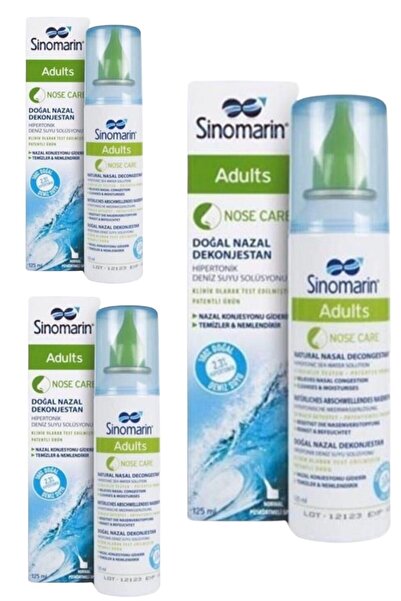Sinomarin Adults Yetişkinler İçin Deniz Suyu 125 ml 3 Adet