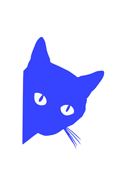 Oracal 651 Sticker decorativ auto pisica albastra 18cm X 14 cm