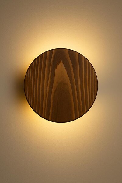 Aysem Wood Duvar Apliği Yansıtma Tasarımlı Çift Yönlü Ahşap Salon Hol Cafe Otel Duvar Apliği