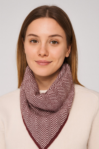 Sebir Moda Herringbone Patterned Knitwear Scarf