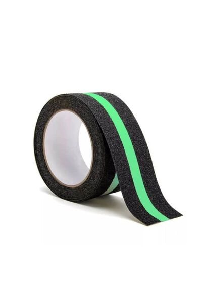 LUXER Phosphorescent Anti-Slip Adhesive Tape For Stairs/Steps, Dimensions 5 cmx5 m, Black-Green