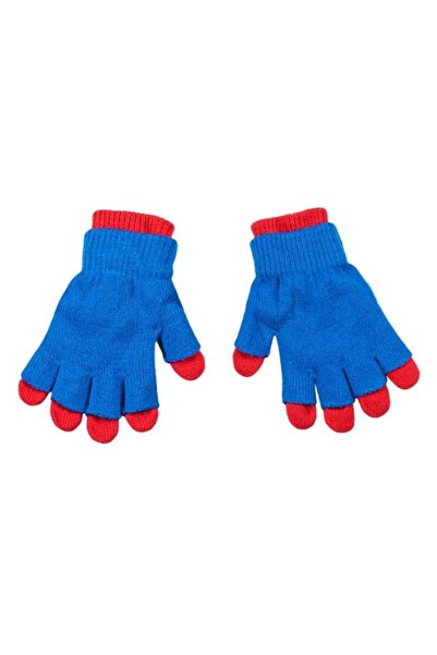 OEM Mănuși duble de iarnă albastre roșii Spiderman pentru băieți 6-8 ani