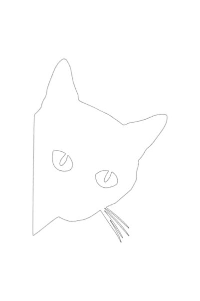 Oracal 651 Sticker decorativ auto pisica alba 18cm X 14 cm